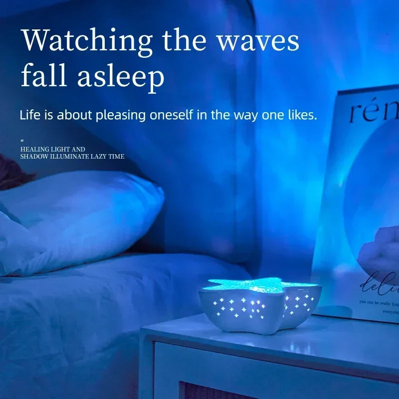 MARILUX Star Sea Projector Lamp | 7 Colors | Ocean Waves & Aurora Effect | Starfish Design