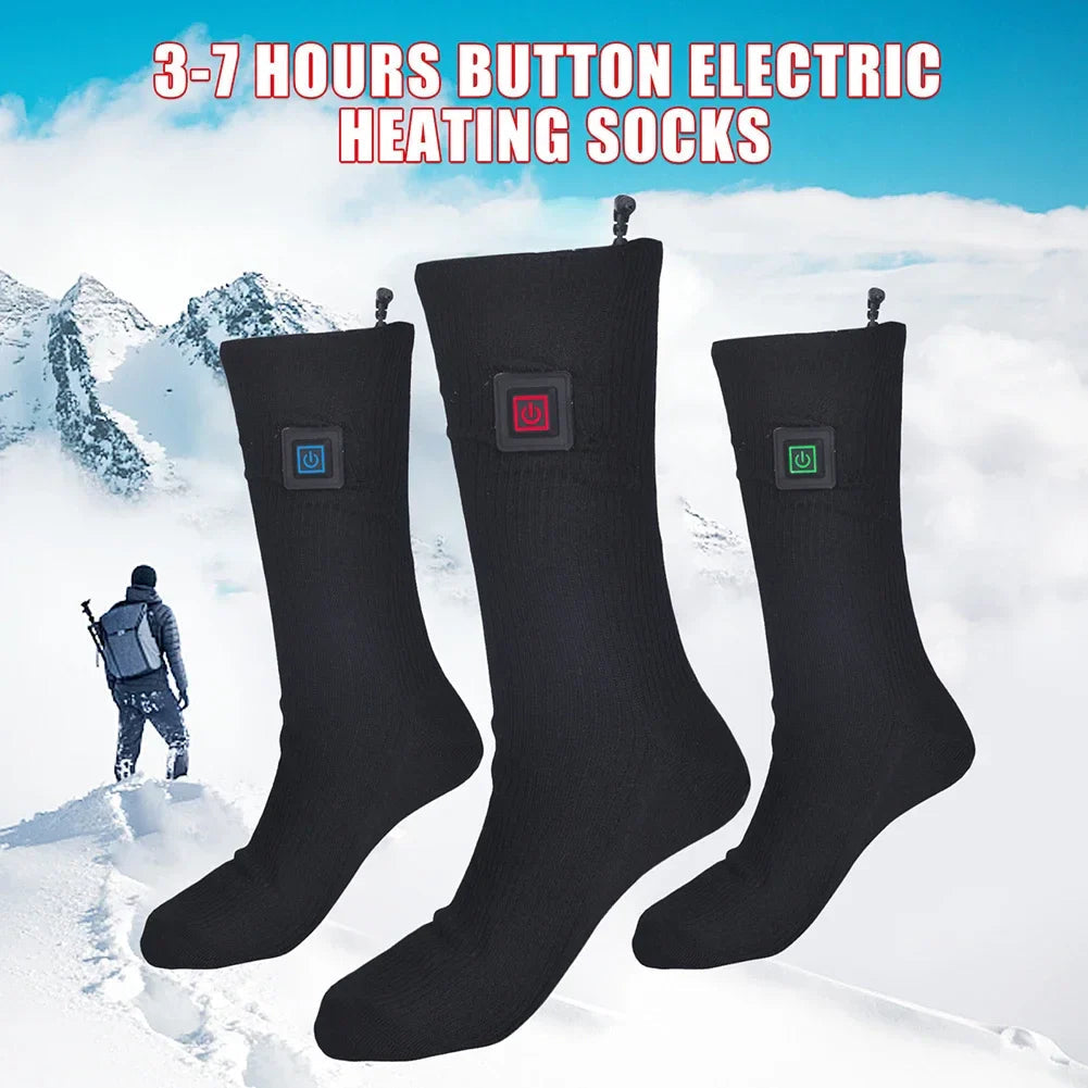 Electric Heated Socks | USB Heating Socks for Women & Men | 3 Heat Levels | Ideal for Skiing, Cycling & Outdoor | ThermaStep