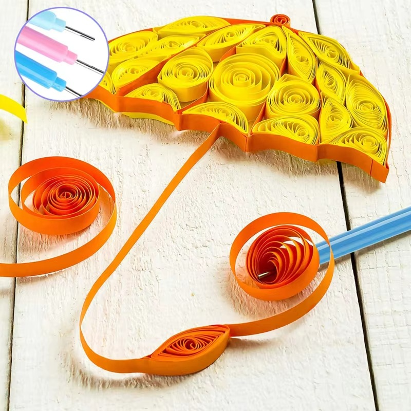 Quilling Paper Tool Set with Slotted Pen, Tweezers, Needle Pins, and Craft Accessories – 7, 6, or 12 Piece Kit