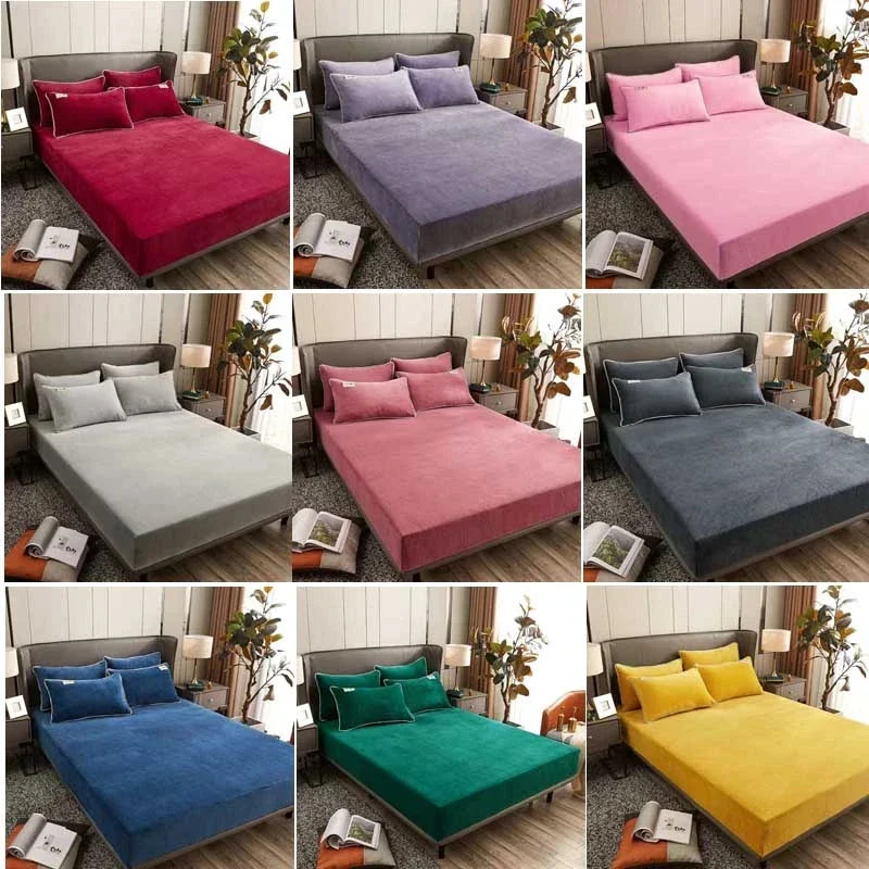 Fitted Sheet Velura | Stretch Velvet | Soft & Warm | Mattress Protector for Winter