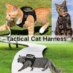 Adjustable Tactical Pet Harness with Control Handle for Cats and Large Dogs