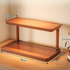 BambuCasa 2-tier wooden shelf