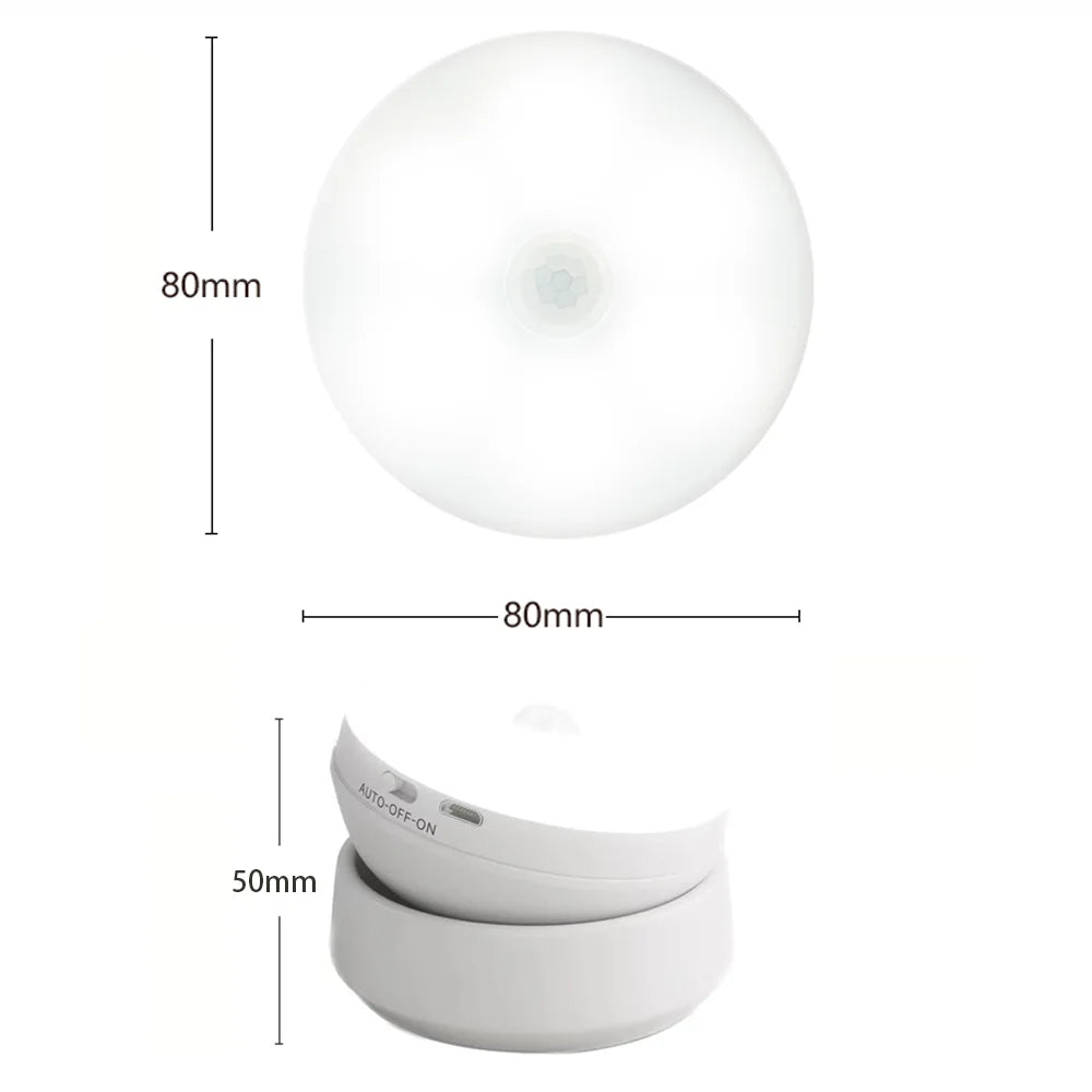 LumiFlex360 LED Night Light | Motion Sensor | 360° Rotatable | Rechargeable | Magnetic & Wireless