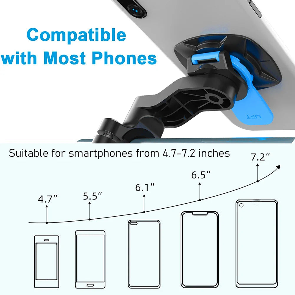 RIDELOCK Pro Mount | Shockproof Phone Holder for Bike & Motorcycle | 360° Rotatable | For 4.7–7.2" Smartphones