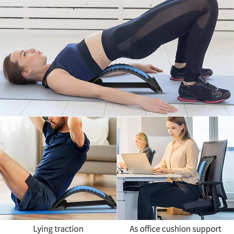 Adjustable Magnetic Therapy Back Stretcher for Pain Relief & Posture Correction