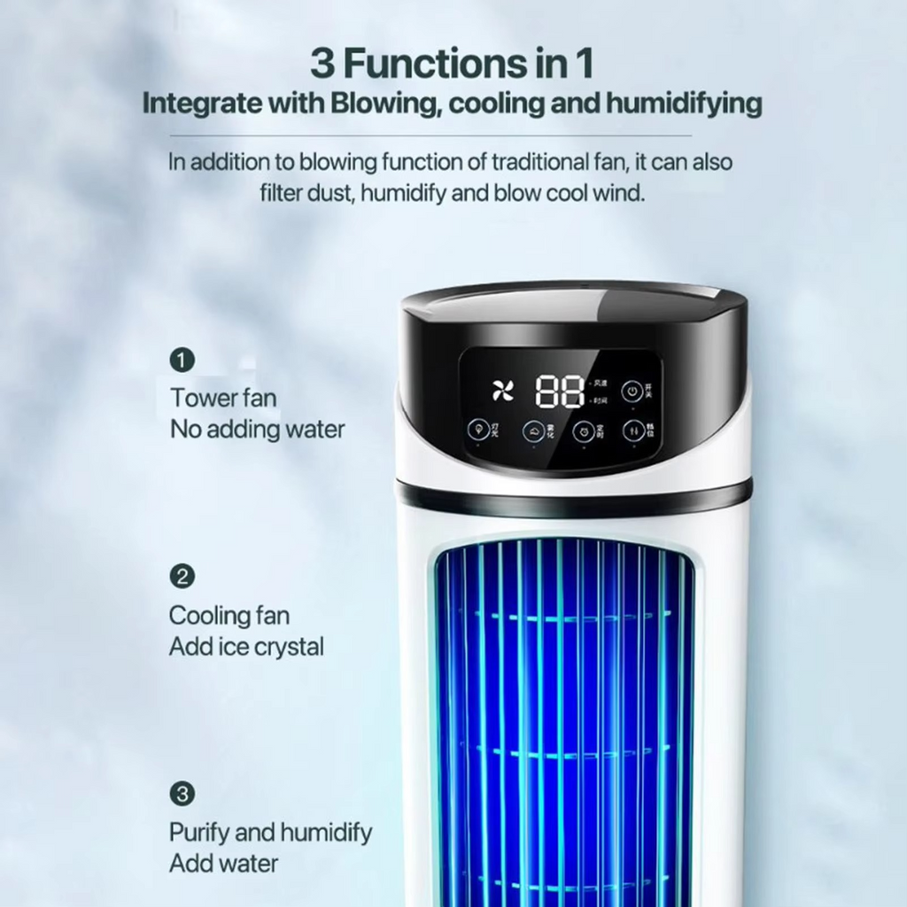 Portable Air Cooler Fan with Humidifier & Dust Filter – USB Powered Mini AC for Home & Office