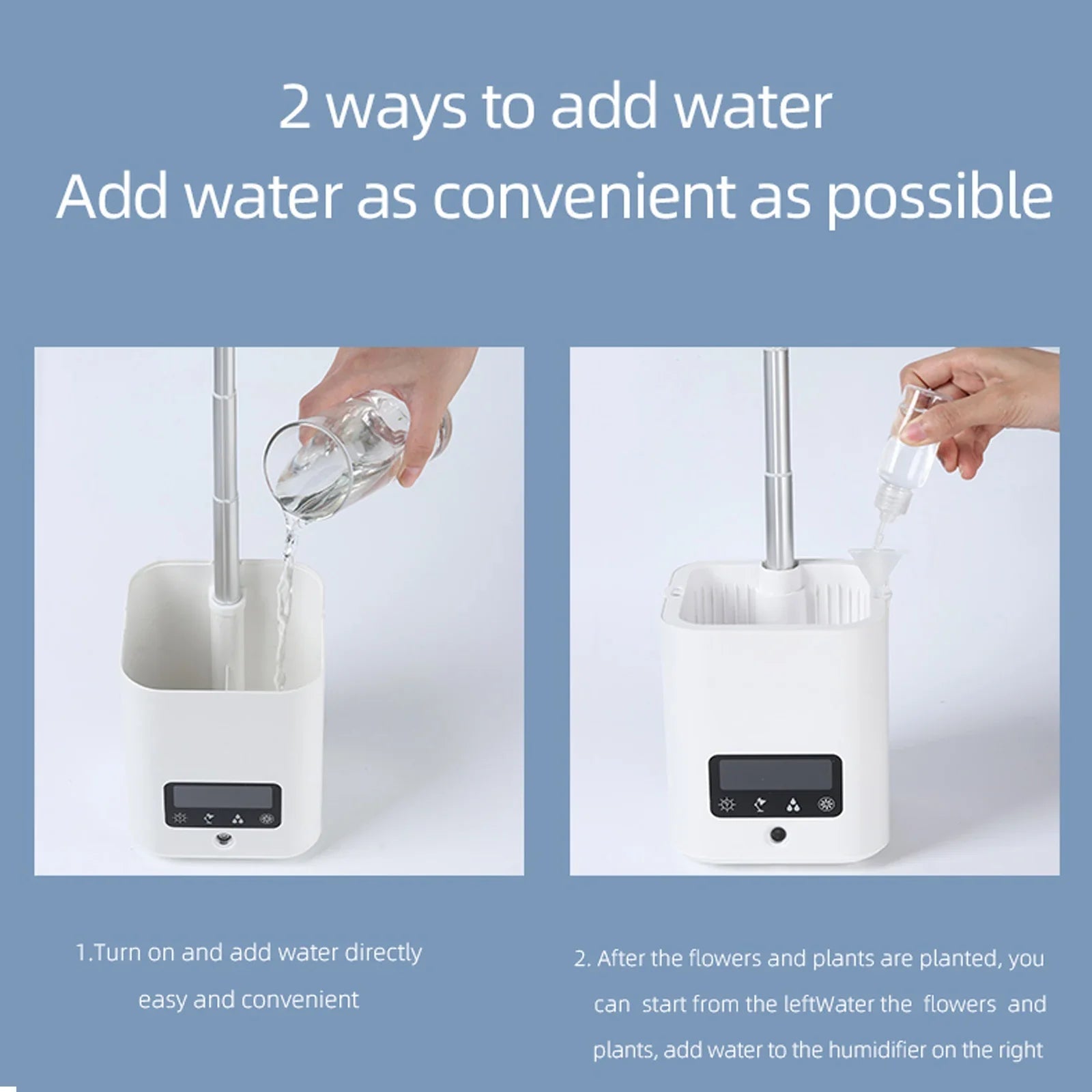 Multifunctional smart hydroponic plant pot with calendar, diffuser and desk lamp