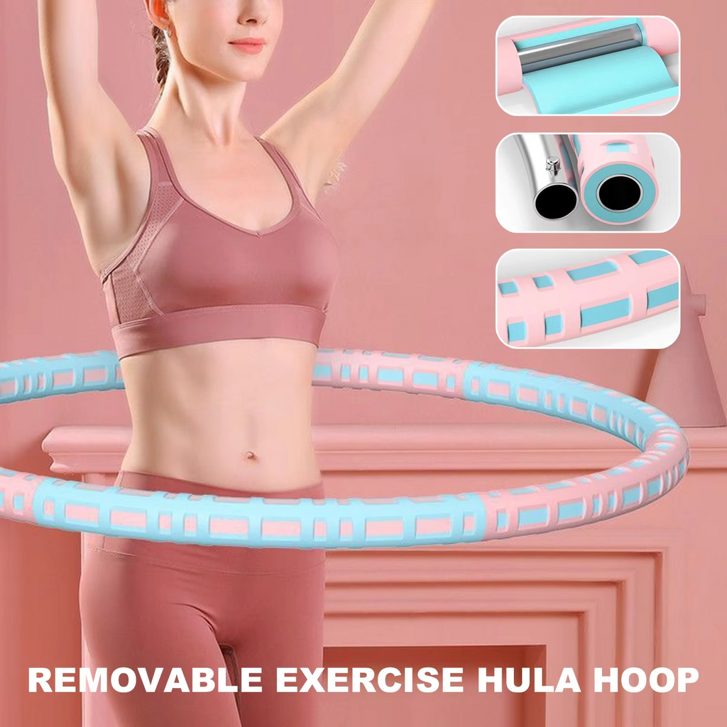 Detachable Stainless Steel Weighted Fitness Hoop for Full Body Exercise