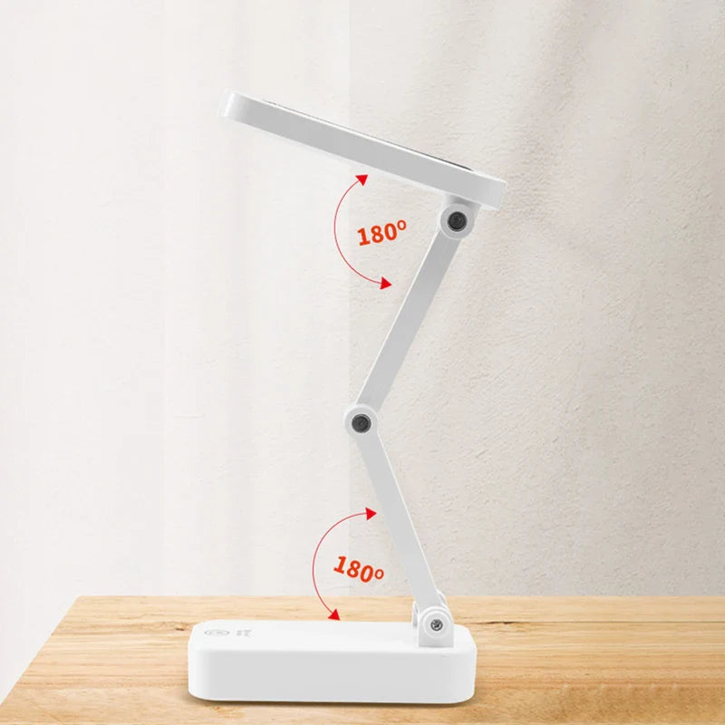 Solar LED Table Lamp | Foldable & Dimmable | USB Rechargeable | Eye-Friendly & Modern