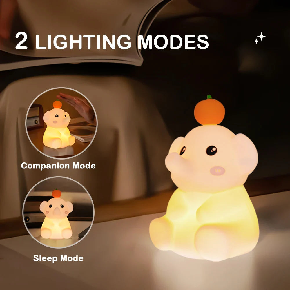 LumiDum LED Night Light | Soft Silicone | 3 Brightness Levels | Portable & Rechargeable | 17.7 × 9.1 cm