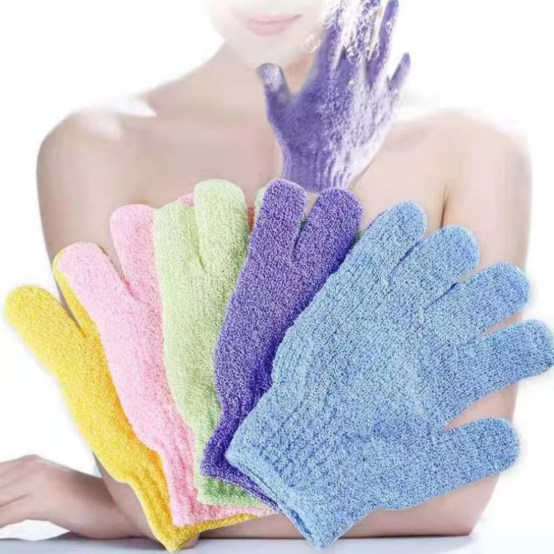 Reversible Exfoliating Shower Gloves, Body Scrub and Cleansing Gloves for Smooth Skin