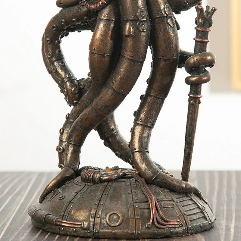 Steampunk Octopus Mechanical Traveler Figurines Home Decors