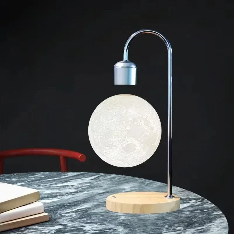 LED Moon Lamp with Magnetic Levitation and Wireless Charging