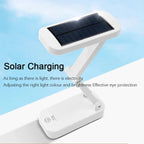 Solar LED Table Lamp | Foldable & Dimmable | USB Rechargeable | Eye-Friendly & Modern