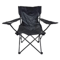 Portable Folding Camping Chair with Armrest, Backrest & Cup Holder