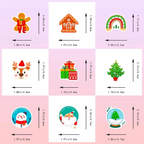 50pcs Waterproof Christmas Vinyl Stickers for Holiday Decorating, Gifts, and Party Favors