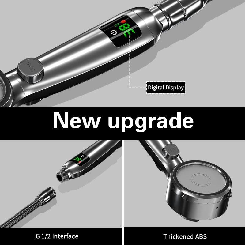 Shower head with temperature display on sale
