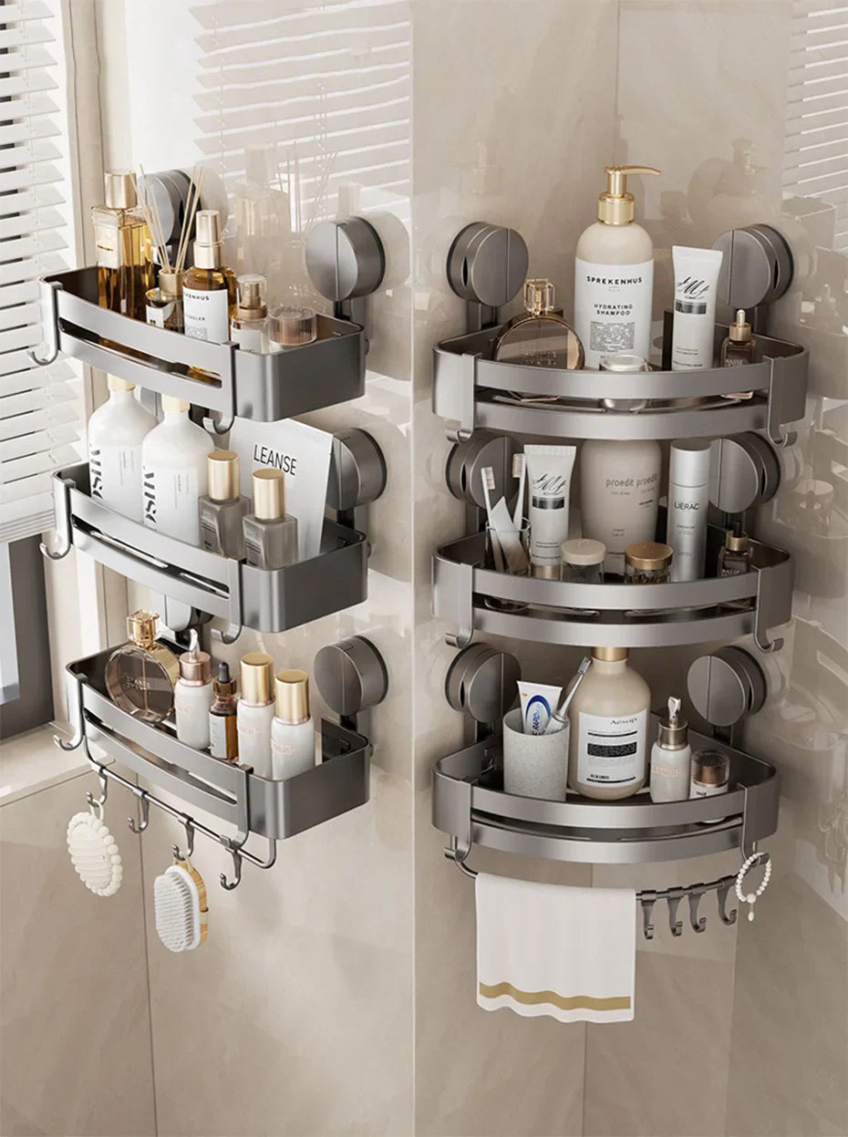 AquaGrip – Luxury Suction Cup Bath Shelf without Drilling