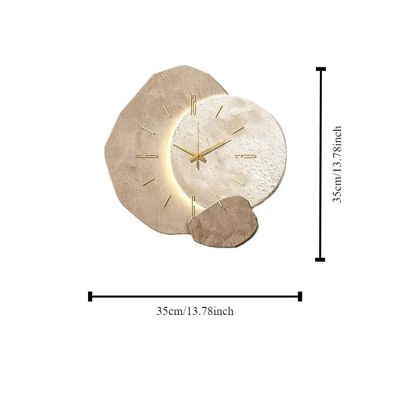 Scandinavian Luxurious Wall Clock – Modern Design with Lighting