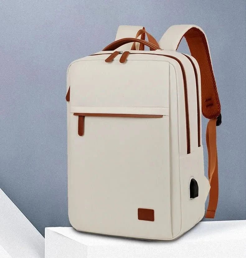 Multifunctional travel backpack with laptop compartment and USB port