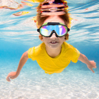 2-Pack HD Swimming Goggles with Earplugs, Wide-View Waterproof Dive Mask