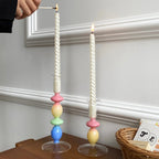 Rainbow Gradient Glass Candle Holder