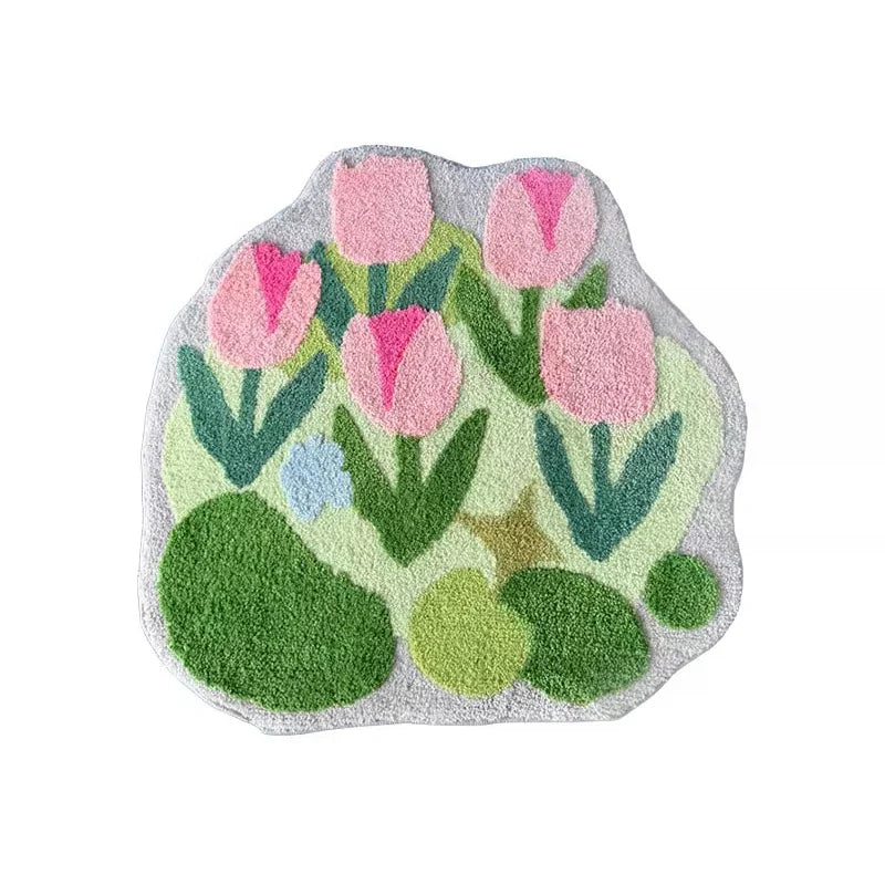 Colorful Tufted Tulip Rug