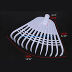 Rakeon Leaf Rake with 12 Tines | Plastic | 38 × 32 cm | Without Handle | Lightweight & Versatile