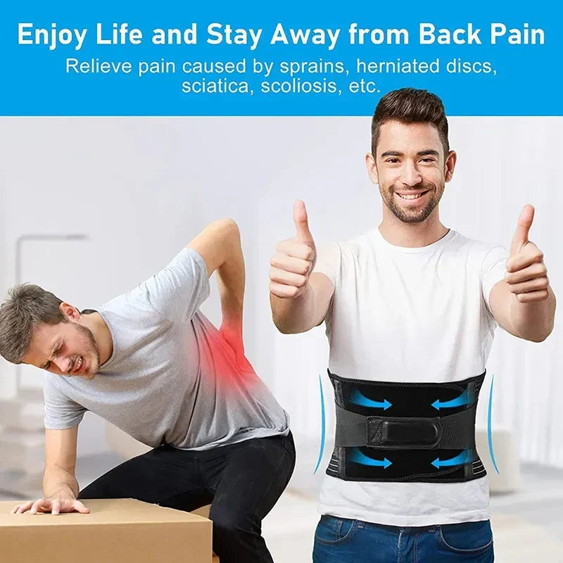 Breathable Lumbar Support Band with 360° Support and Memory Aluminum