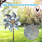 ReflectoSpin Wind Turbine | Anti-Bird Design | Reflective & Weatherproof | Silver Look