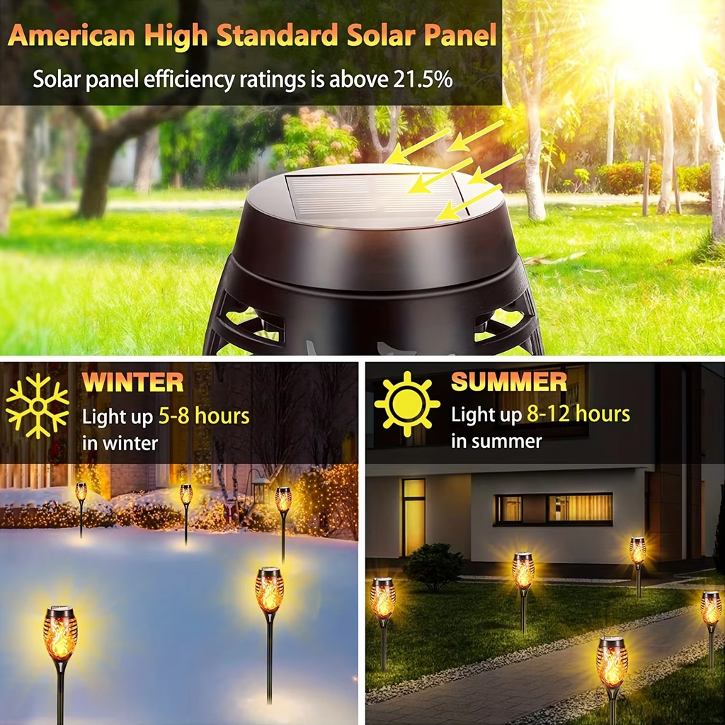 Solar Flame Light – Outdoor Flickering Torch for Garden & Pathways