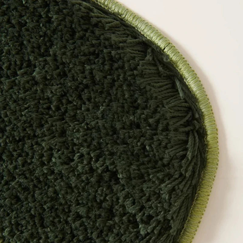 Long Tufting Moss Bedroom Rug