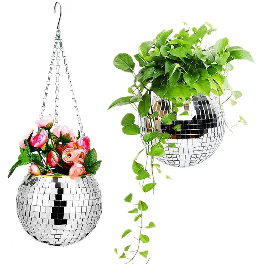 GlowSphere Lunara | Disco Plant Hanger | Retro Design | For Boho & Urban Jungle Styles