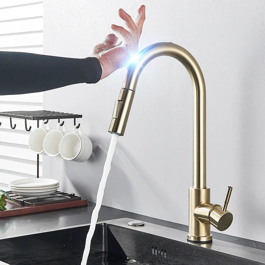 Pull-out Kitchen Faucet with Touch Control and Sensor Function
