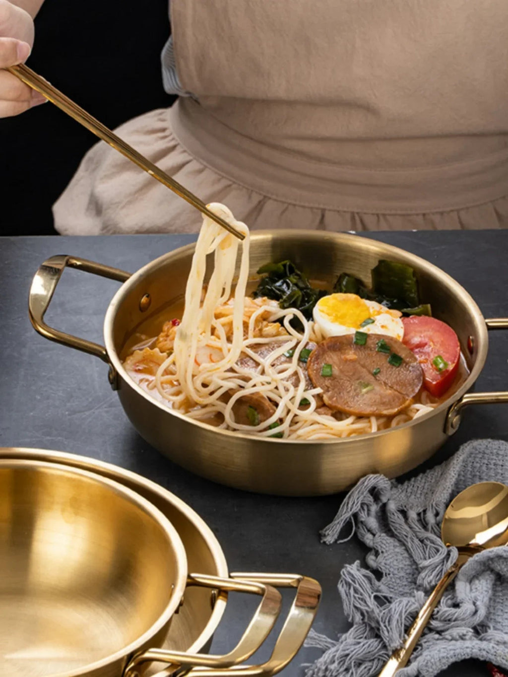 GastroPan – Stainless Steel Sauce & Paella Pan with Handle