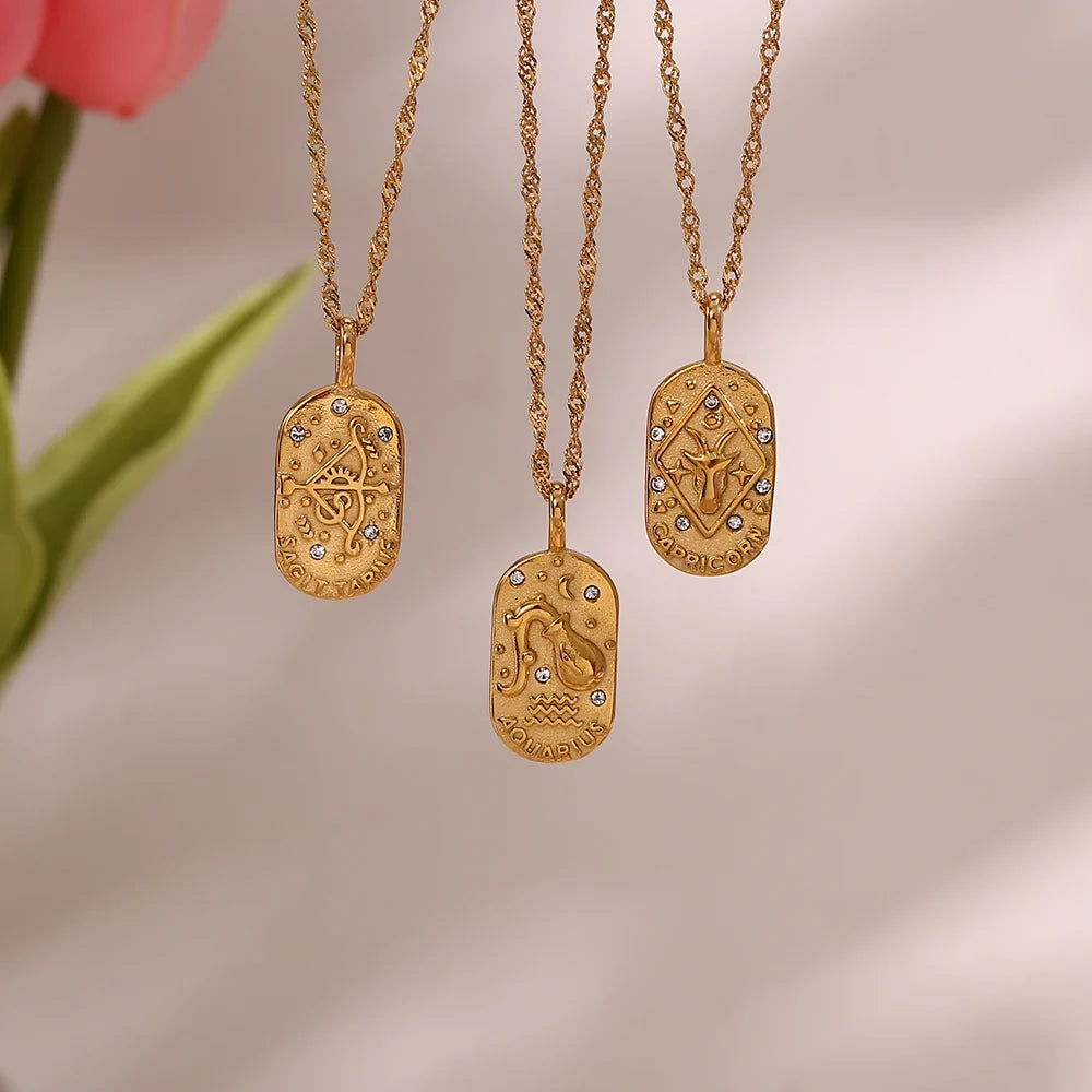 Dainty Zodiac Tarot Inspired Necklace