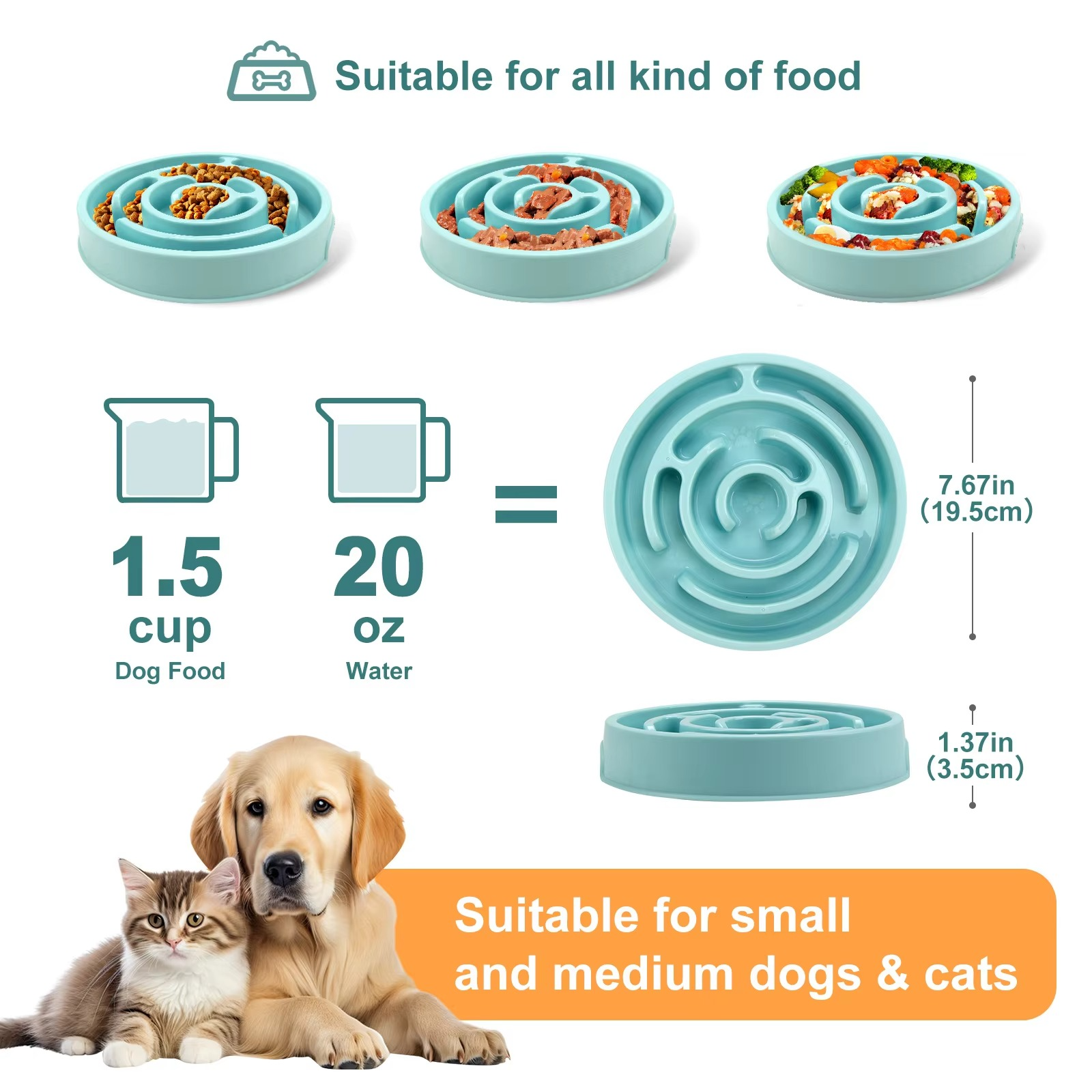 Ultimate Pet Slow Feeder Bowl – Secure and Robust for All Pet Sizes