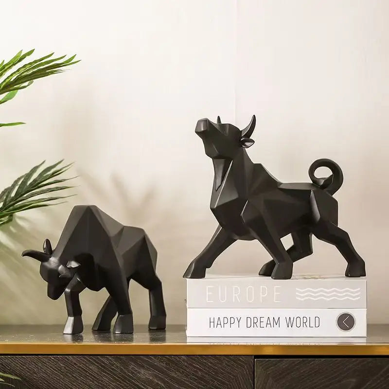 ToroArte Bull Sculpture | Nordic Design | Resin Figure Modern | 35 cm / 26 cm