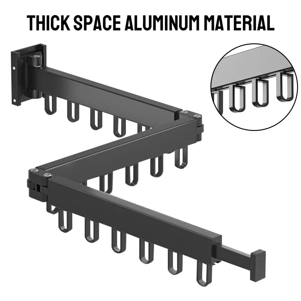 out clothes horse - Wall-mounted aluminium clothes dryer