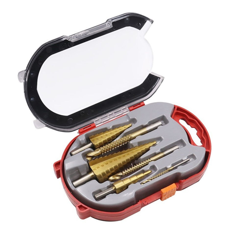 6-piece Titanium Drill Bit Set | For precise drilling through metal, wood, and other materials