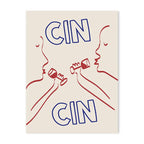 Cin Cheers Wall Art – Aesthetic Cocktail Poster Print
