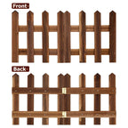 Decorative wooden garden fence for flower beds and outdoor areas