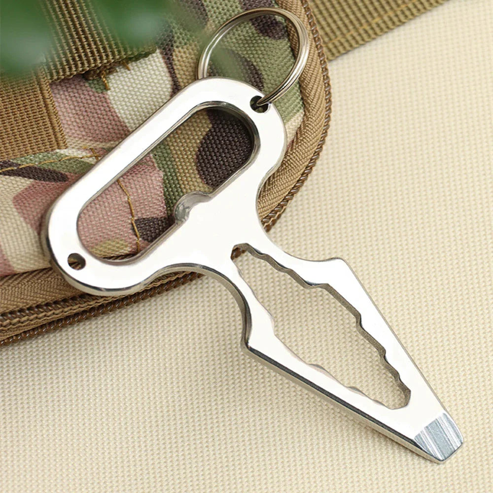 Stainless Steel Survival Multi-Tool Bottle Opener Camping Wrench