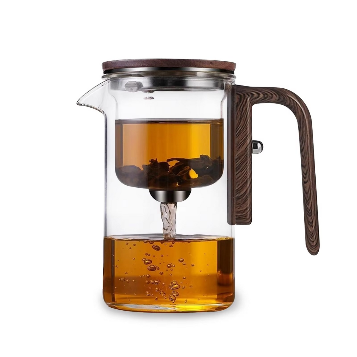 Magical Glass Teapot with Built-In Strainer and Heat-Resistant Handle