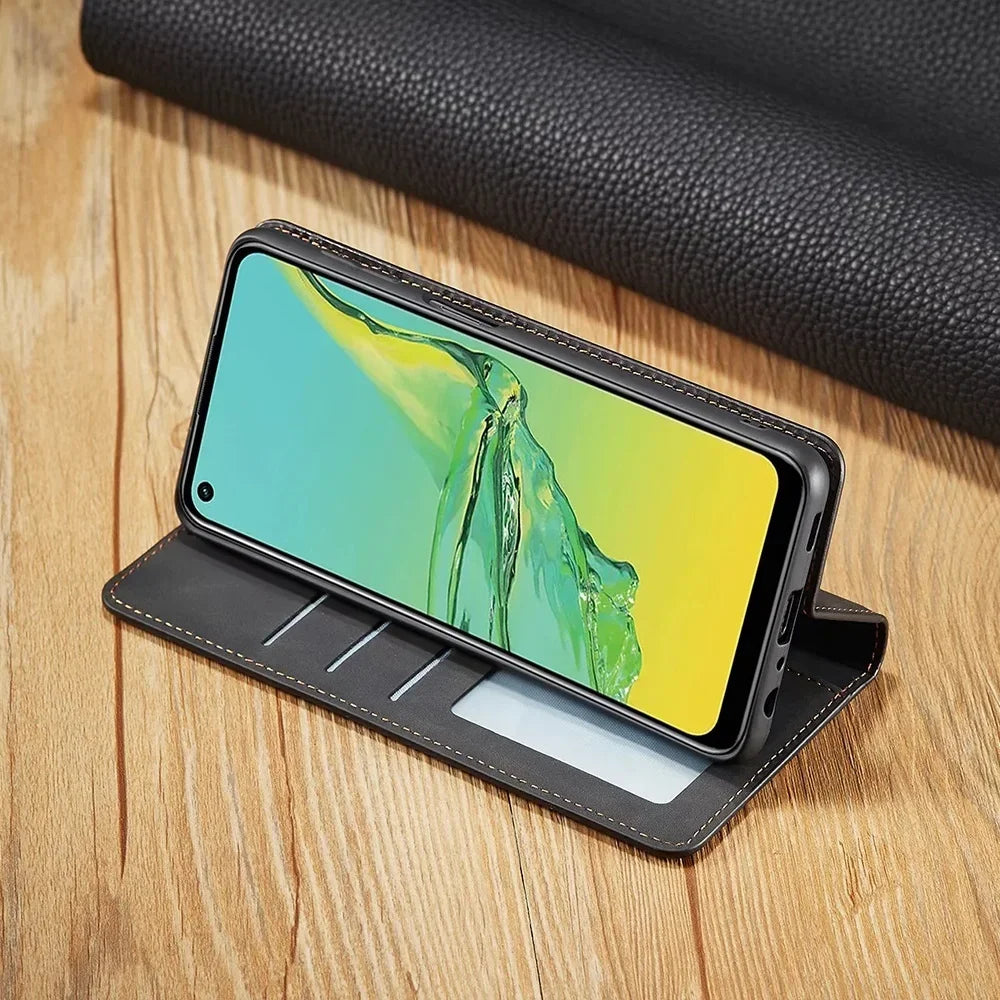 Samsung Case: Magnetic Leather Bag for Stylish Protection