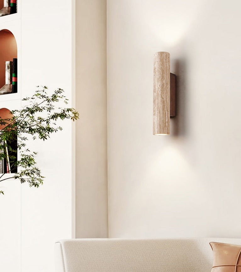 Wall Lamp with Handmade Finish in the Spirit of Wabi-Sabi