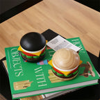 Rotating Wooden Hamburger Decorative Calender