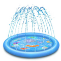 Summer Dog Splash Pad with Sprinkler – 60"/67" Outdoor Cooling Fountain Mat