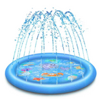 Summer Dog Splash Pad with Sprinkler – 60"/67" Outdoor Cooling Fountain Mat