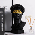 Modern David Bust Sculpture - Abstract Resin Study for Contemporary Decor